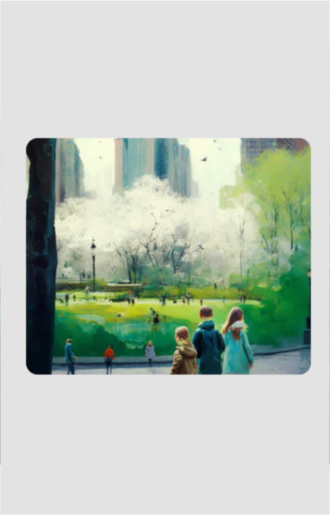 NY Paint Square Mouse Pad