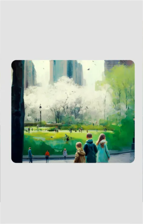 NY Paint Square Mouse Pad