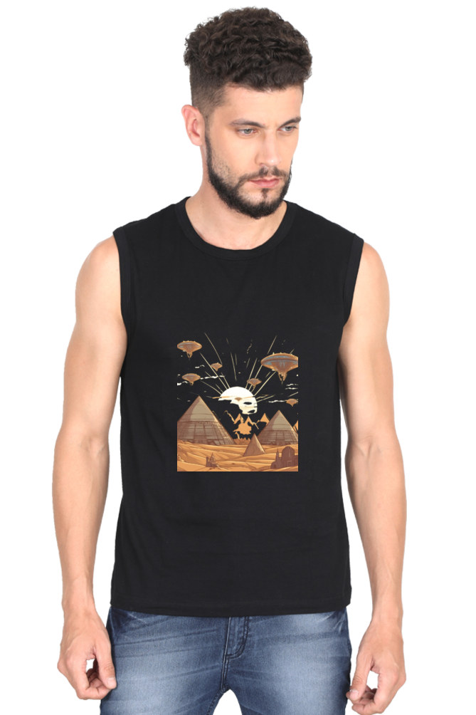 Men's Sleeveless Alien Invasion T-Shirt