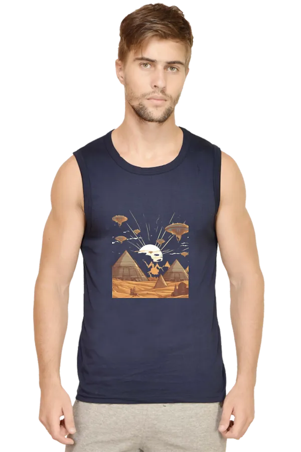 Men's Sleeveless Alien Invasion T-Shirt
