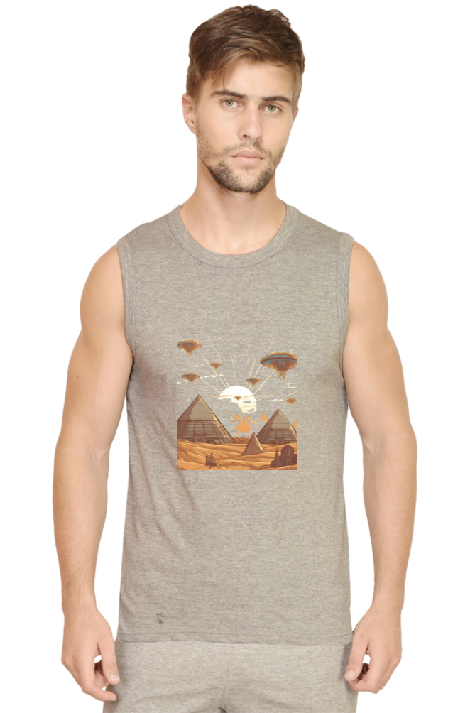 Men's Sleeveless Alien Invasion T-Shirt