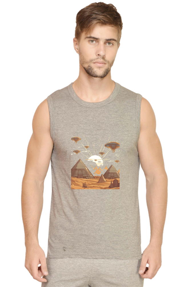 Men's Sleeveless Alien Invasion T-Shirt