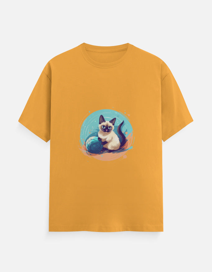 Men's Feline Siamese Classic Crew T-Shirt