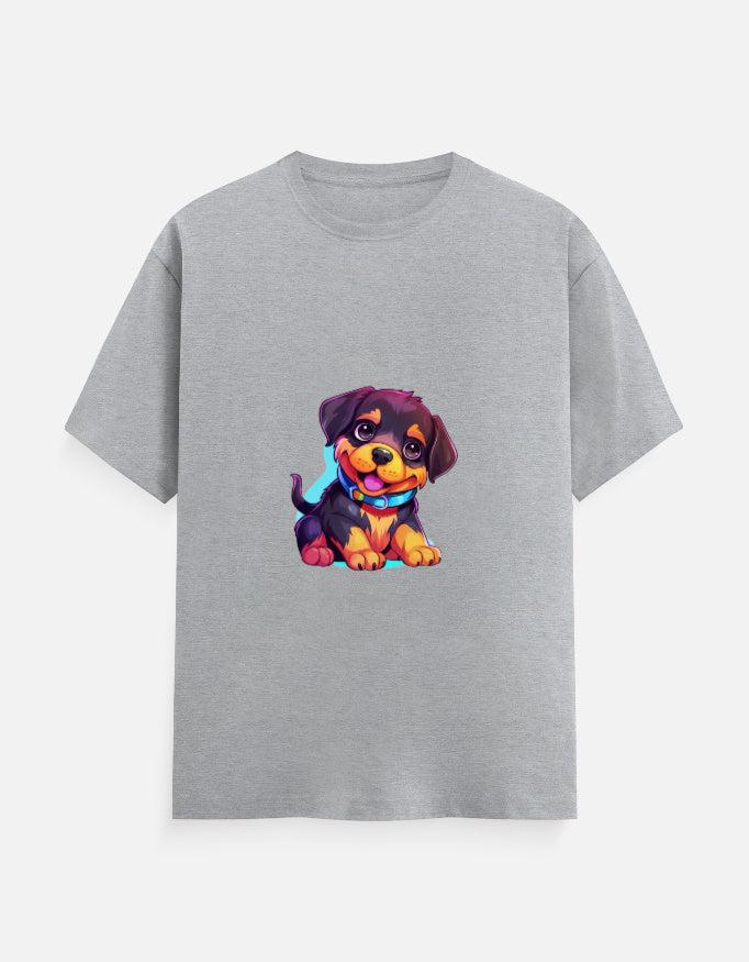 Men's Dog Rott Puppy Classic Crew T-Shirt