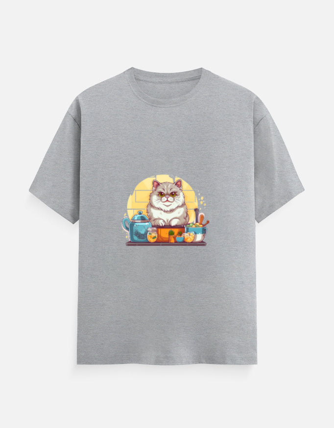 Men's Feline Persian Classic Crew T-Shirt