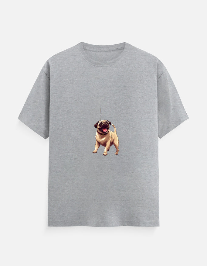 Men's Dog Pug Classic Crew T-Shirt