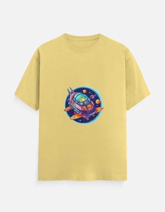 Men's Galaxy Spaceship V1 Classic Crew T-Shirt
