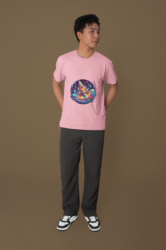 Men's Galaxy Spaceship V2 Classic Crew T-Shirt