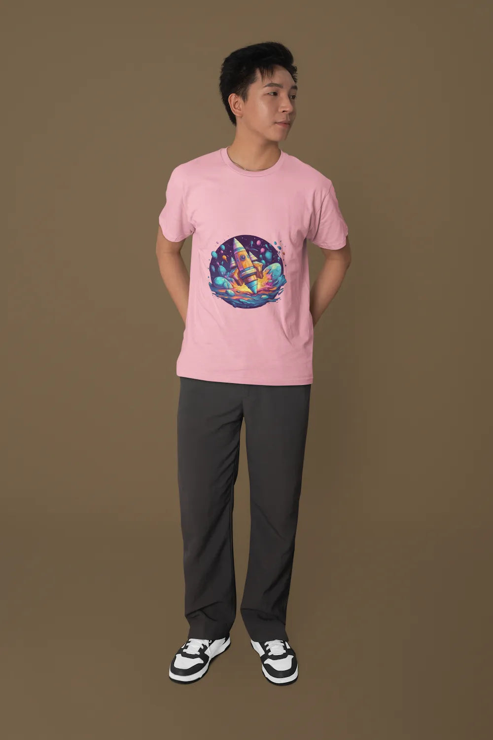 Men's Galaxy Spaceship V2 Classic Crew T-Shirt