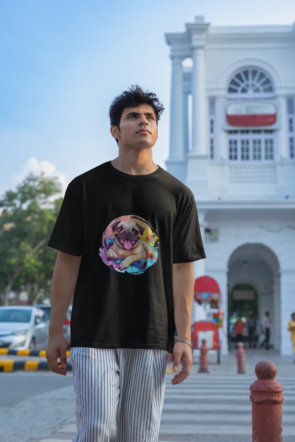 Men's Dog Pug V3 Classic Crew T-Shirt