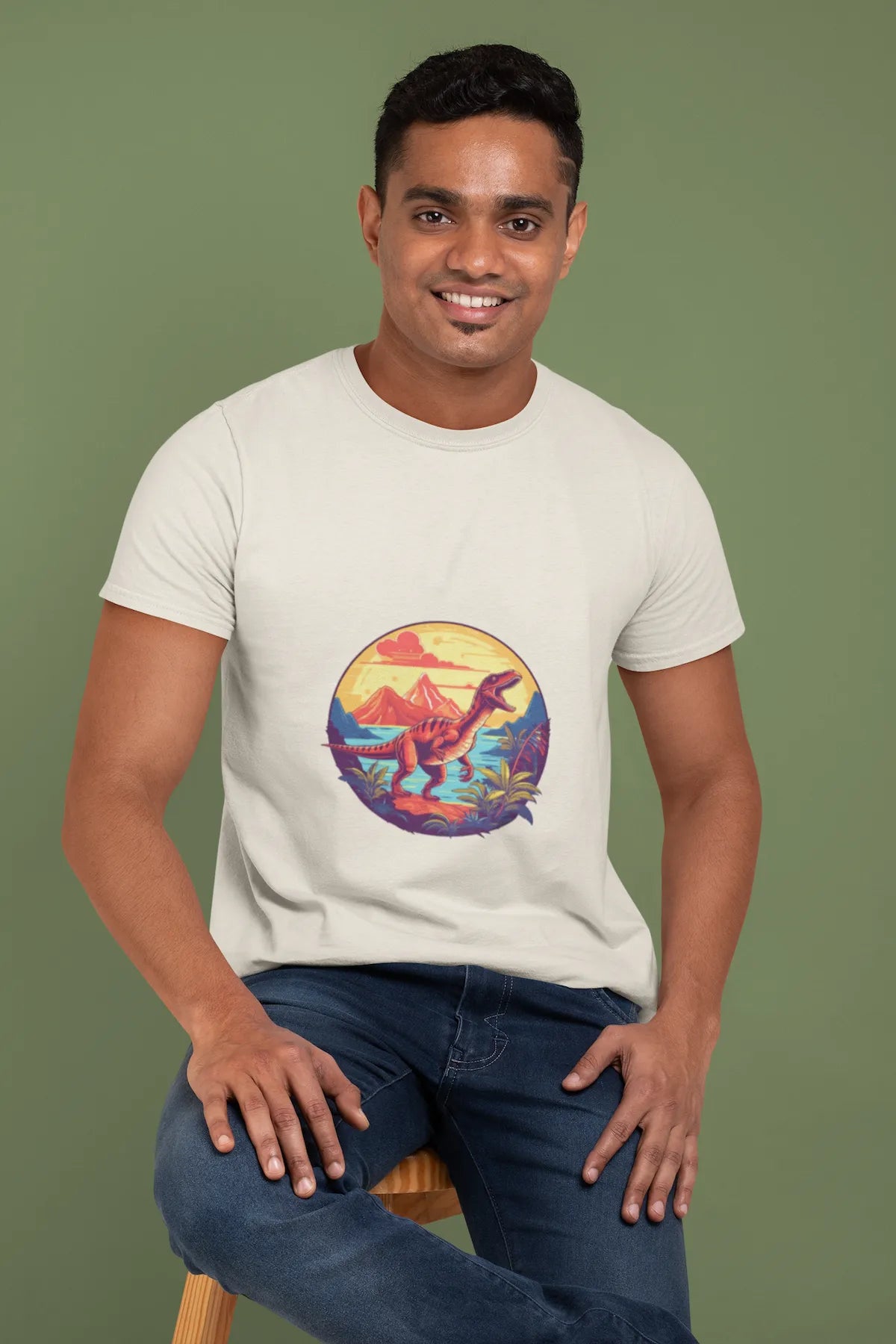 Men's Extinct Velociraptor V2 Classic Crew T-Shirt