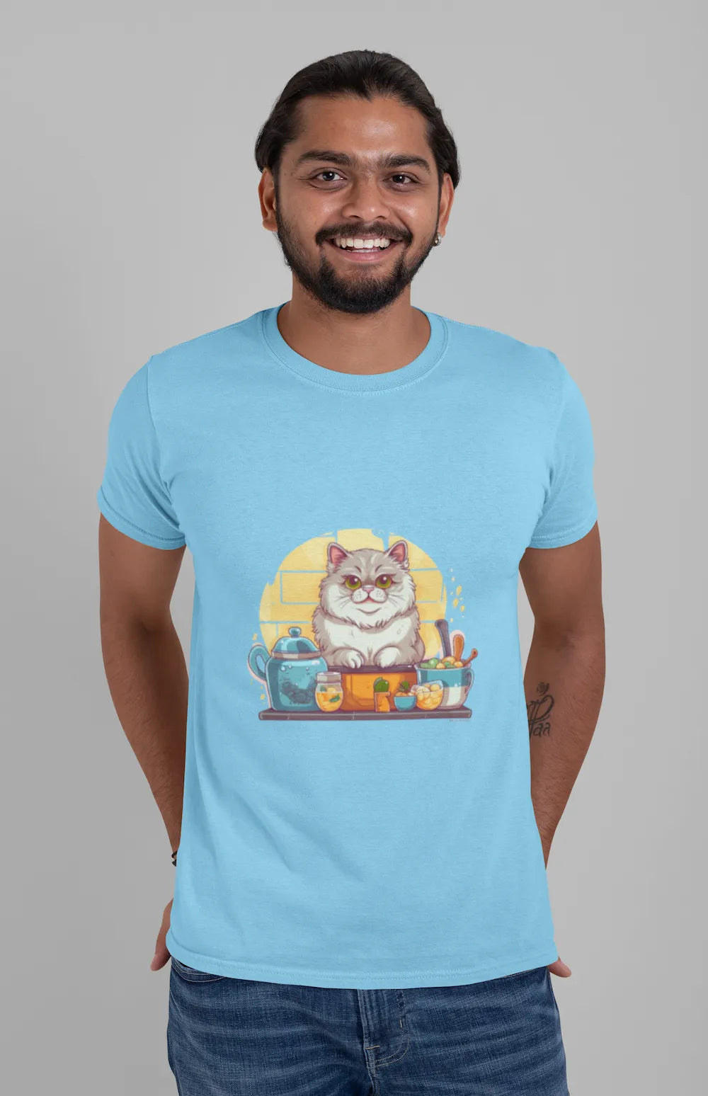 Men's Feline Persian Classic Crew T-Shirt
