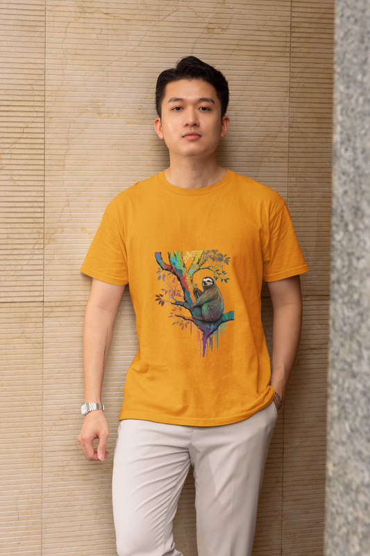 Men's Funky Sloth Classic Crew T-Shirt