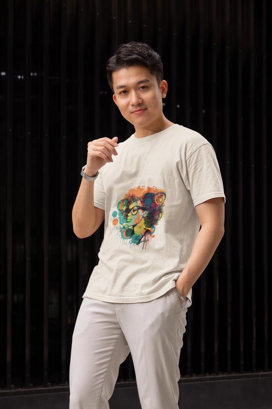 Men's Funky Curly Hair Classic Crew T-Shirt