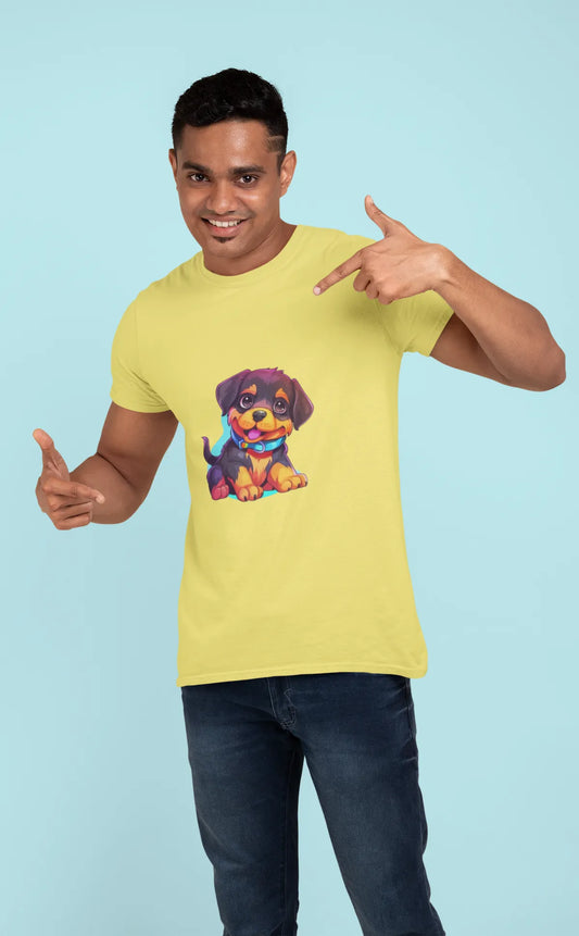 Men's Dog Rott Puppy Classic Crew T-Shirt