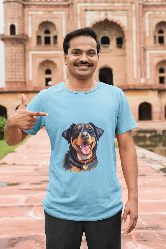 Men's Dog Rottweiler Classic Crew T-Shirt