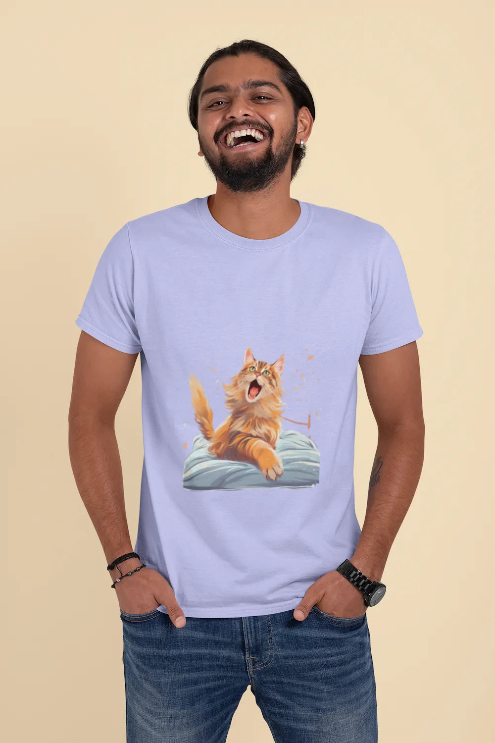 Men's Feline Maincoone Classic Crew T-Shirt