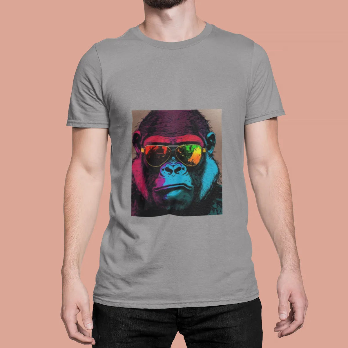 Men's Funky Chimp Glasses Classic Crew T-Shirt
