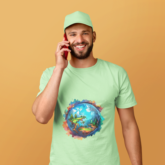 Men's Galaxy Earth V1 Classic Crew T-Shirt